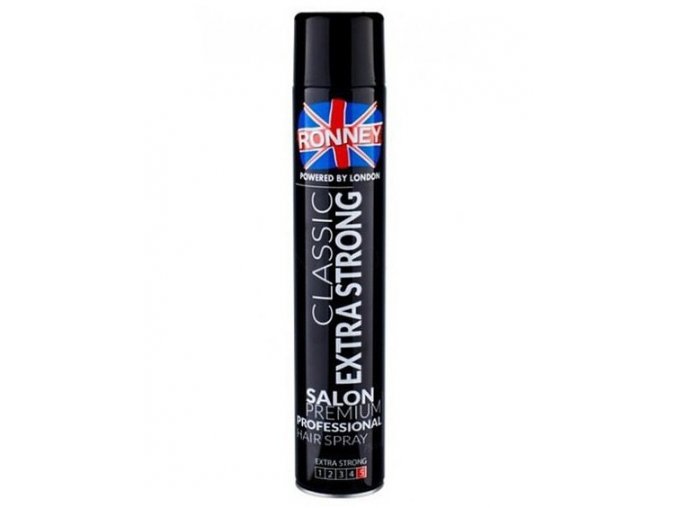 RONNEY London Classic Extra Strong Hair Spray 750ml - rychleschnoucí extra silný lak na vlasy