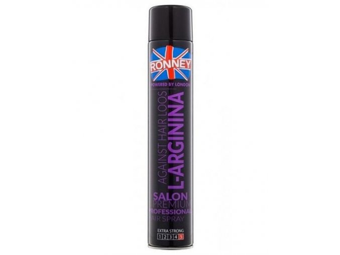 RONNEY London L-Arginina Against Hair Loos Hair Spray 750ml - extra silný lak proti padání vlasů