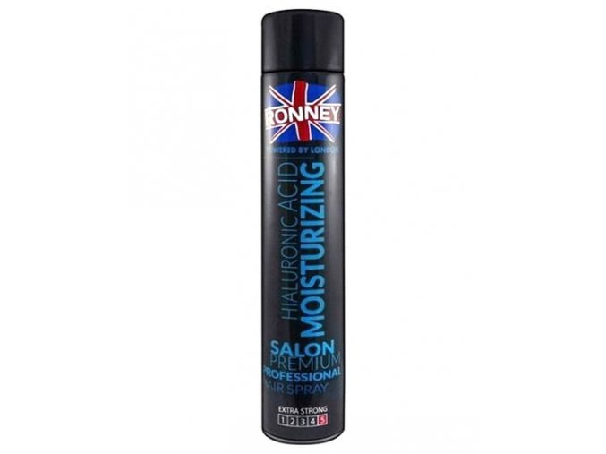 RONNEY London Moisturizing Hialuronic Acid Hair Spray 750ml - hydratační extra silný lak na vlasy