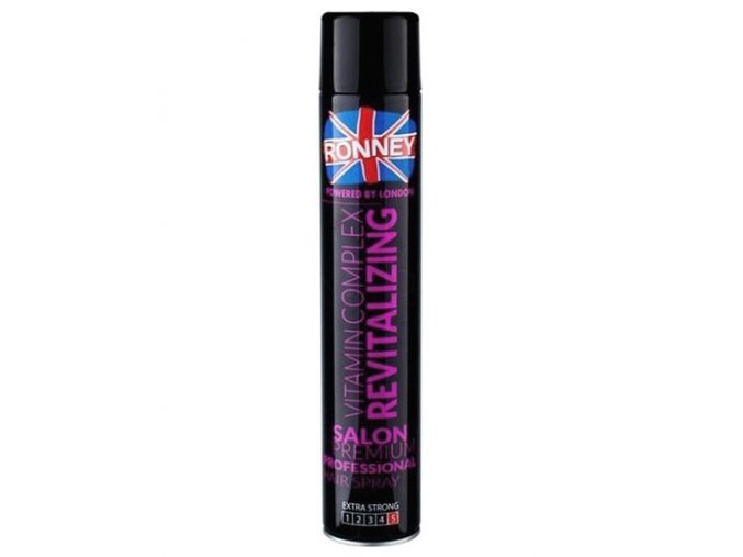 RONNEY London Revitalizing Vitamin Complex Hair Spray 750ml - regenerační extra silný lak