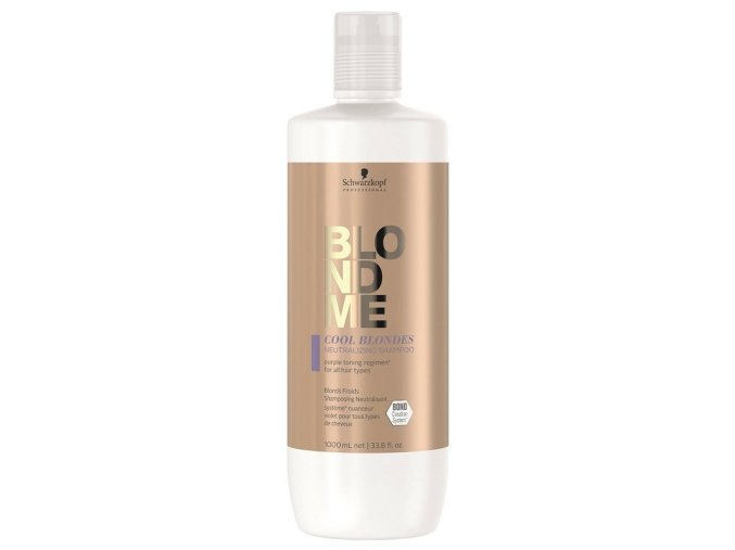 SCHWARZKOPF BlondMe Cool Blondes Neutralizing Shampoo 1l - šampon pro ledovou blond