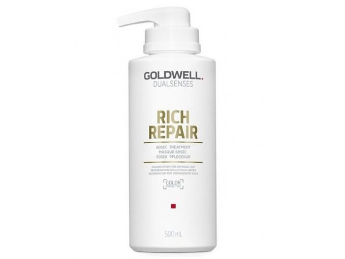 GOLDWELL Dualsenses Rich Repair 60sec Treatment 500ml - intenziv. maska pro lámavé vlasy