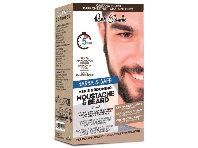 RENÉE BLANCHE Moustache & Beard 3N tmavě hnědá