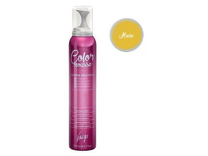 VITALITYS Color Mousse MIELE barevné pěnové tužidlo 200ml - tmavá blond