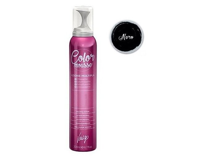 VITALITYS Color Mousse NERO barevné pěnové tužidlo 200ml - černé