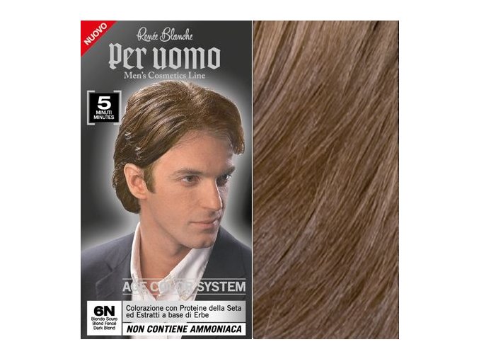 RENEÉ BLANCHE Per Uomo 6N Dark Blond - 5min. barva na vlasy pro muže - tmavá blond