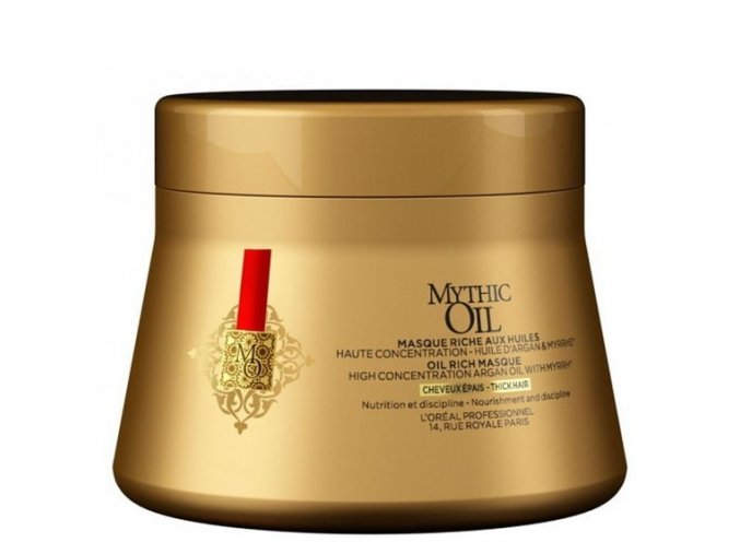 LOREAL Mythic Oil Rich Masque Thick Hair 200ml - olejová maska pro silné a nepoddajné vlasy