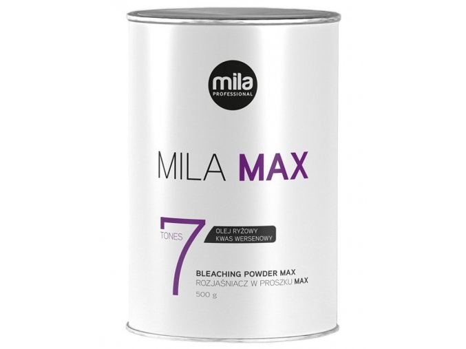 MILA Hair Cosmetics Silver Max Bleaching Powder 500g - bezprašný melír pro stříbrné melíry