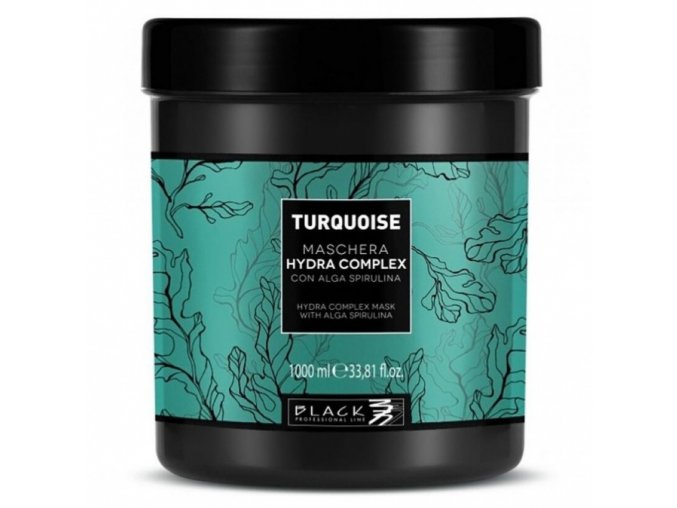 BLACK Turquoise Hydra Complex Mask 1000ml - maska na jemné vlasy s extrak. z Algae