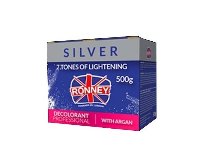 RONNEY Silver Decolorant Argan 500g - profi melírovací prášek s arganem