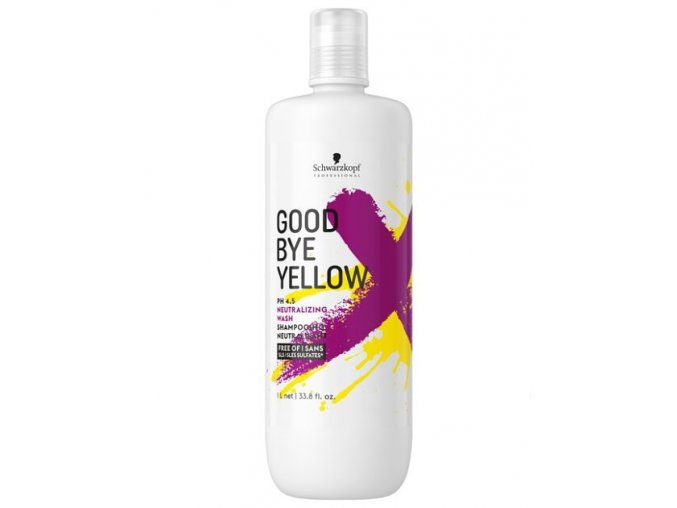 SCHWARZKOPF Good Bye Yellow Neutralizing Wash Shampoo 1000ml - pro neutralizaci žlutých tónů