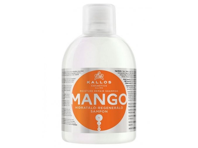 KALLOS KJMN Mango Shampoo 1000ml - šampon na poškozené a suché vlasy