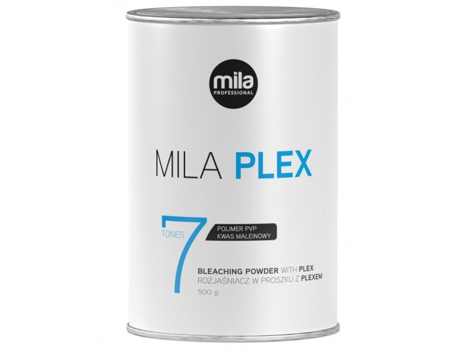 MILA Plex Bleaching Powder With Plex 500g - bílý melír, zesvětluje až o 7 odstínů