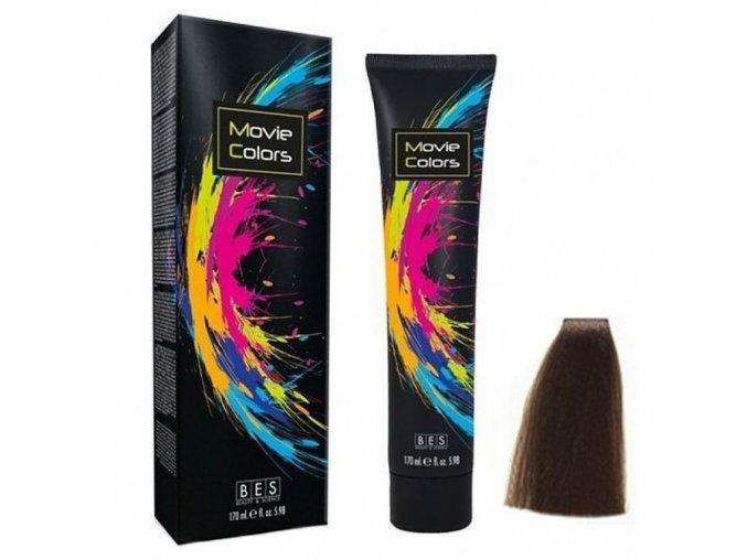 BES Movie Colors 5.0 Light Brown - gelová barva na vlasy bez amoniaku 170ml - světle hnědá