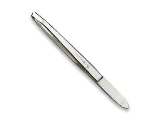 KIEPE Professional Tweezers 0347- kosmetická pinzeta, šikmá, chrom - délka 9 cm