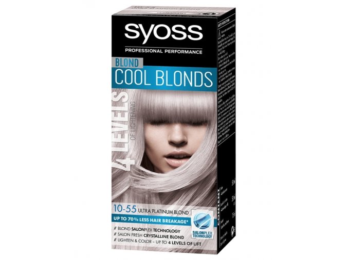 SYOSS 4Levels Cool Blonds 10-55 Ultra platinová blond barva - zesvětlí a obarví