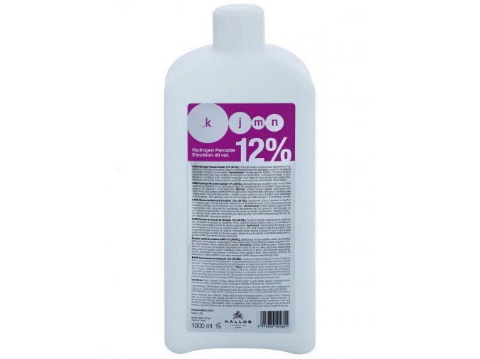 KALLOS KJMN 12% (40vol) Hydrogen Peroxide Emulsion - krémový peroxid vodíků 1000ml