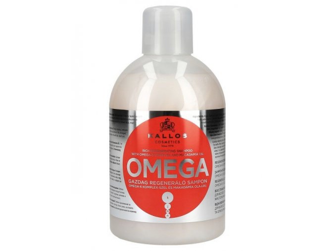 KALLOS KJMN Omega Shampoo 1000ml - šampon na lámavé vlasy a roztřepené konečky