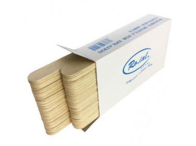 RO.IAL. Dřevěné špachtle k nanášení depilačního vosku 150 x 18mm - 100ks