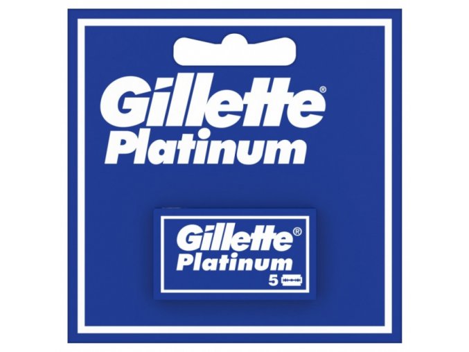 GILLETTE Platinum - klasické oboustranné žiletky 5ks - 1balení