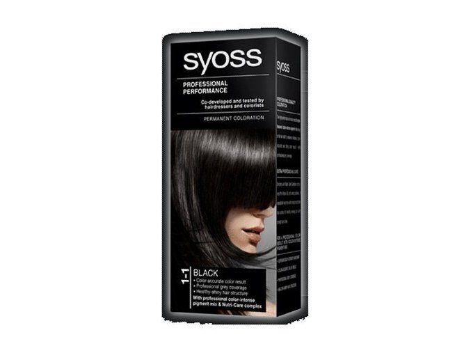 SYOSS Professional Permanentní barva na vlasy Black - černá 1-1