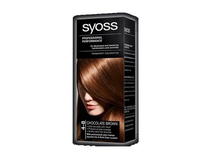 SYOSS Professional Permanentní barva na vlasy 4-8 Chocolate Brown - čokoládově hnědá