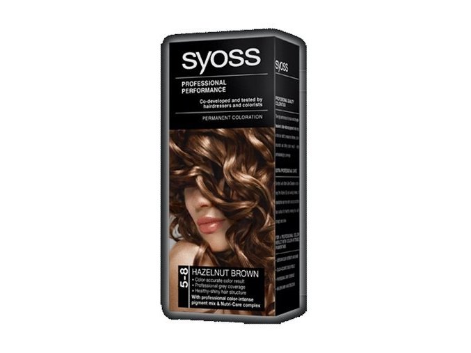 SYOSS Professional Permanentní barva na vlasy Hazelnut Brown - oříškově hnědá 5-8