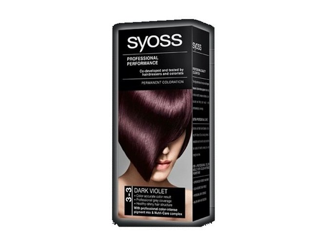 SYOSS Professional Permanentní barva na vlasy Dark Violet - tmavě fialová 3-3