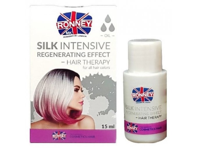 RONNEY Silk Intensive Oil 15ml - olej s hedvábnými proteiny pro suché vlasy