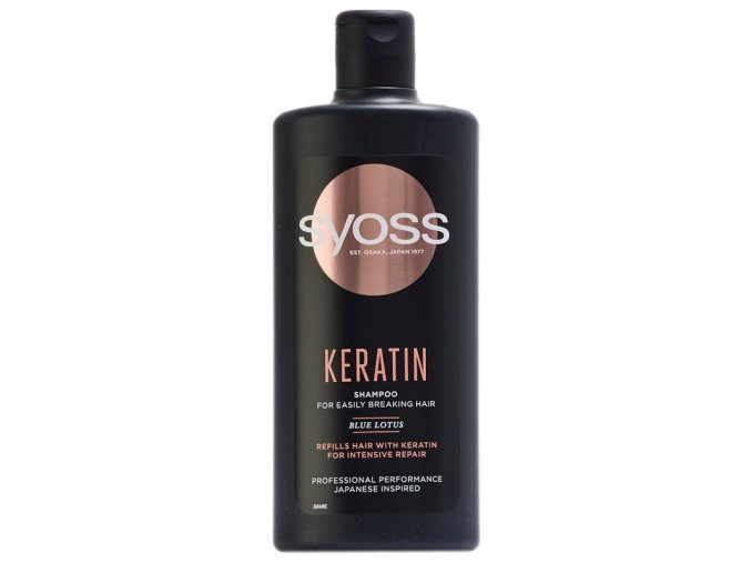 SYOSS Professional Keratin Shampoo 440ml - šampon pro slabé a lámavé vlasy