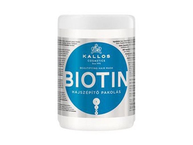 KALLOS KJMN Biotin Hair Mask 1000ml - maska pro tenké, slabé a lámavé vlasy