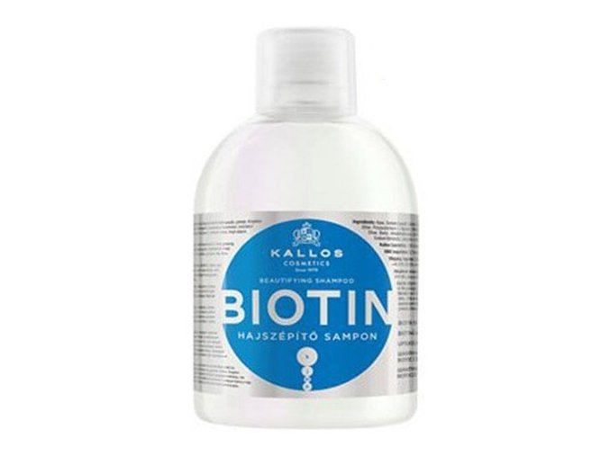 KALLOS KJMN Biotin Shampoo 1000ml - šampon pro tenké, slabé a lámavé vlasy