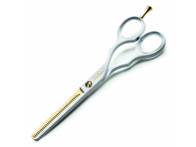 KIEPE Professional Luxury Series 2447 5,5´ White - efilační nůžky na vlasy - bílo zlaté