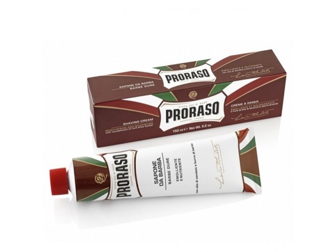 PRORASO Sandalwood Vyživující krém na holení tvrdých vousů - santalové dřevo 150ml