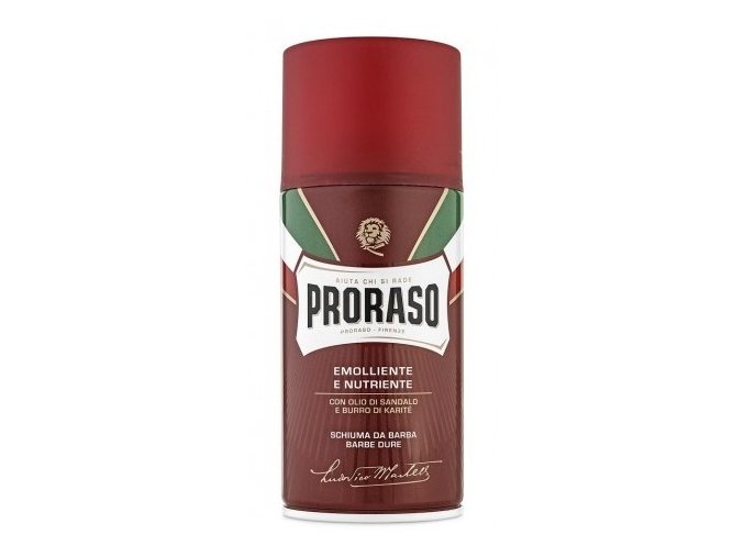 PRORASO Sandalwood Vyživující pěna na holení tvrdých vousů - santalové dřevo 300ml