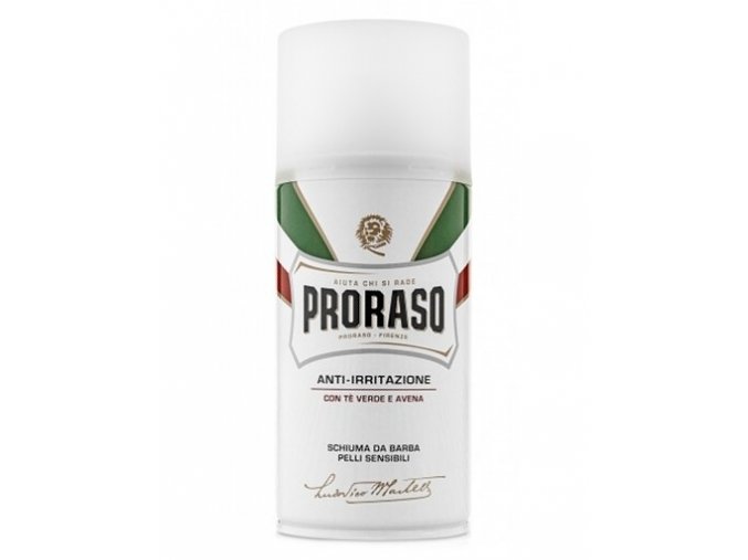 PRORASO Green Tea Pěna na holení pro citlivou pokožku - zelený čaj 300ml