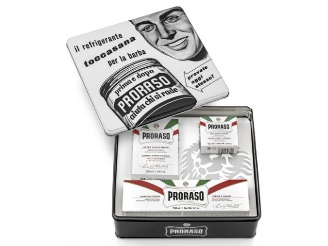 PRORASO Green Tea Klasická dárková sada na holení - pro citlivou pokožku