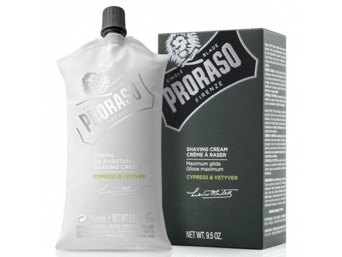 PRORASO Cypress Krém na holení s vůní cypřiše a asijské trávy vetyver 275ml