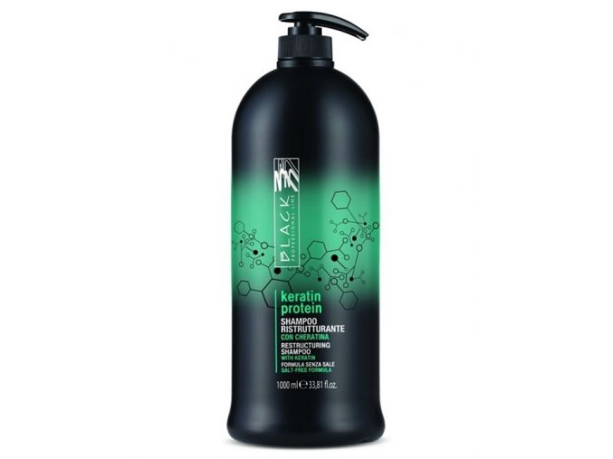 BLACK Keratin Protein Shampoo 1000ml - keratinový šampon na poškozené vlasy