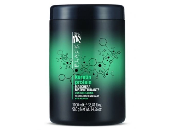 BLACK Keratin Protein Mask 1000ml - keratinová maska na poškozené vlasy