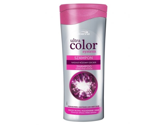 JOANNA Ultra Color Pink Shampoo 200ml - šampon pro blond, zesvětlené vlasy