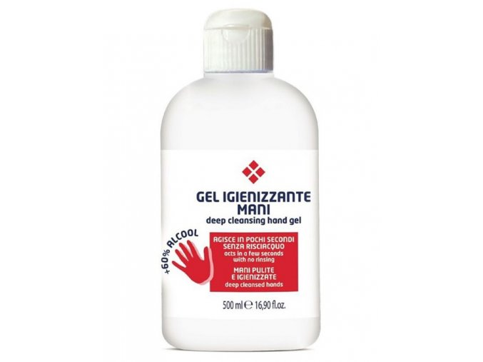 GEL IGIENIZZANTE Hygienický antibakteriální bezoplachový gel na ruce 500ml