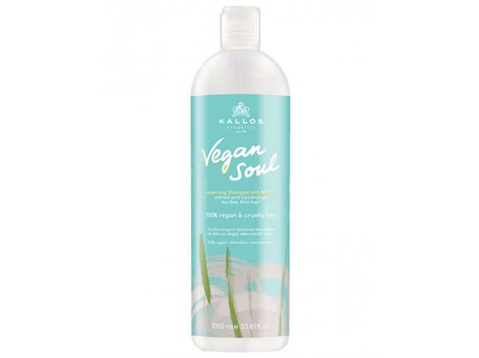 KALLOS Vegan Soul Volumizing Shampoo 1000ml - šampon bez silikonů  pro objem vlasů