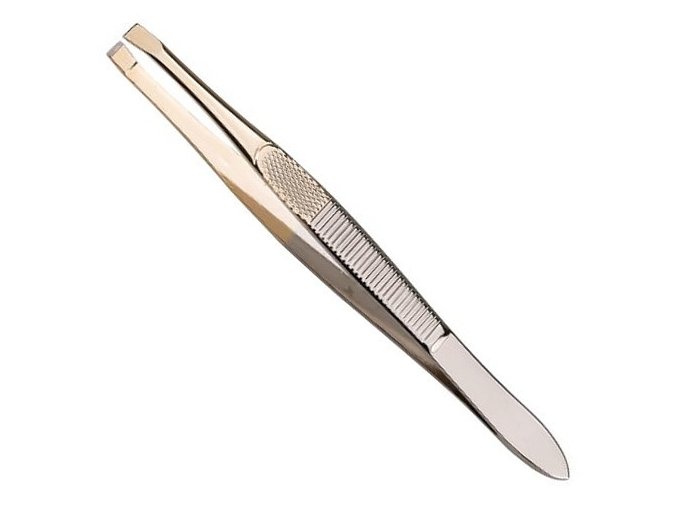 SIBEL Épil Hair Pro Pinzeta úzká, rovná se zlatým zakončením - 95mm