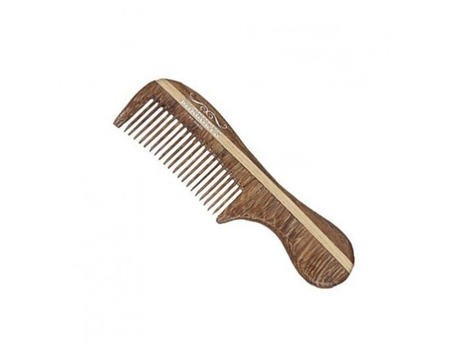 BARBURYS Rosewood Mustache MINI - Hřebínek s ručkou z palisandrového dřeva pro úpravu knírků