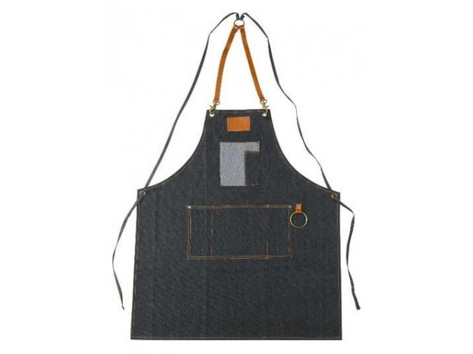 BARBURYS Macho Holičská zástěra Denim Apron - modrá