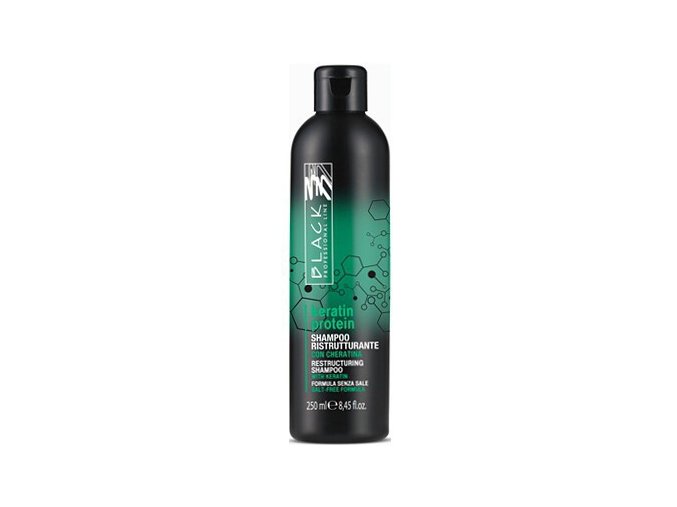 BLACK Keratin Protein Shampoo 250ml - keratinový šampon na poškozené vlasy