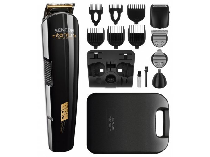 SENCOR SHP 8305BK Men´s Electric Clipper Set - pánský zastřihovač 12 nástavců