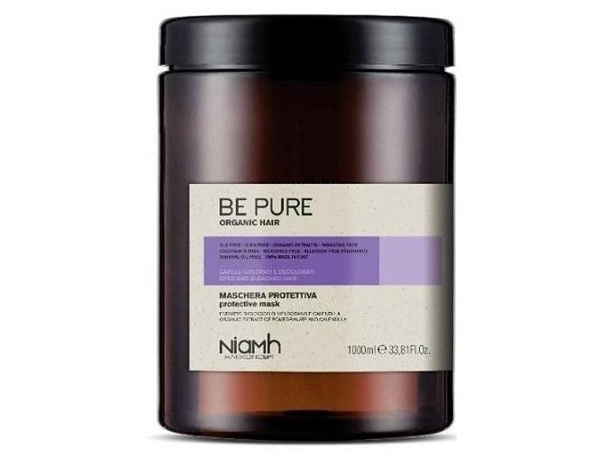 NIAMH Be Pure Protective Mask 1000ml - maska na barvené a odbarvené vlasy