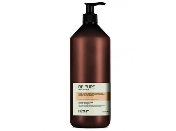 NIAMH Be Pure Restore Shampoo 1000ml - obnovující šampon pro poškozené lámavé vlasy